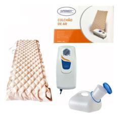 Colchão Inflável 110V Pneumático Anti Feridas Anti Escara Com Motor In