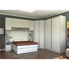 Guarda Roupa Canto 10 Gavetas E 9 Portas Crema Com Kashmir - OUTRAS MA