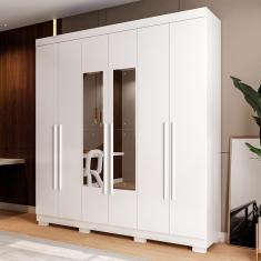 Guarda-Roupa De Casal Polônia Com Espelho 6 Portas Linhamobília