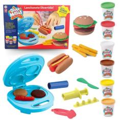 Massa Massinha Modelar Com 5 Acessórios Lanchonete Divertida - Diver T