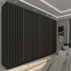 Guarda Roupa Casal 6 Portas 4 Gavetas Absolut New 100% MDF - Gelius Mó