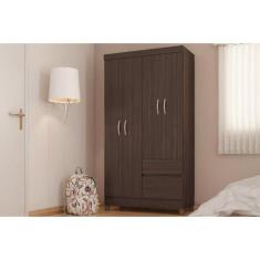 Guarda Roupa Solteiro 4 Portas e 2 Gavetas Lotus Cafe Touch - Demóbile