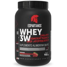 Whey Protein 3W Morango 900G - Espartanos