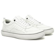 Tênis Sapatênis Democrata Denim Fender Couro Legítimo com Cadarço Palmilha Macia Confortável 290205-Masculino