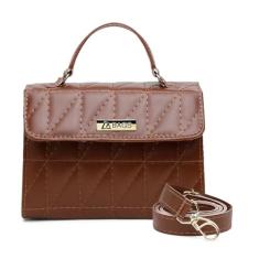 Bolsa Feminina Crossbody Matelassê Mão Transversal Casual Marrom