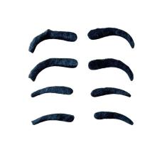 Kit 6 Un Bigodes Fino Falso Preto De Pelúcia Fantasia