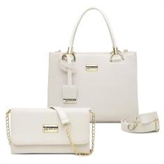 Kit Bolsa Feminina Transversal Ombro Bolsa Cluth Alça Corrente