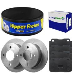 Kit Pastilha Disco Freio Gol G1 94 a 95 Dianteiro Sólido Teves Lonafle