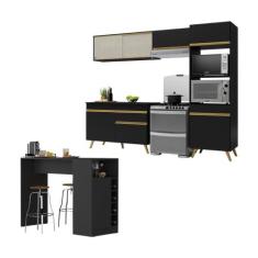 Armário de Cozinha Modulado com Bancada Americana Multimóveis MP2209, 