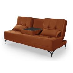 Sofá Cama Solteiro Colorado Reclinável 3 Posições Tecido Suede