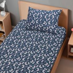 Jogo de Lençol 2 Peças Portallar Doce Vida Kids Game Blue Solteiro