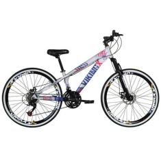 Bicicleta Aro 26 Vikingx 21 Marchas Freio Disco C/ Suspensão