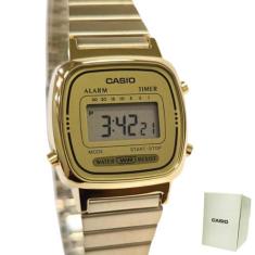 Relógio Casio Feminino Vintage Dourado LA670WGA9DF