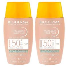 Bioderma Photoderm Nude Touch Kit com 2 Unidades – Protetor Solar com Cor FPS50+ - Claro 40ml Kit-Unissex
