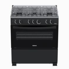 Fogao A Gas Picasso 6 Q Giii Preto Fosco Gas Glp