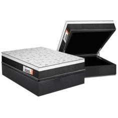 Cama Box Baú Casal: Colchão Anatômico Plumatex Falcon Ultra Firme + Ba