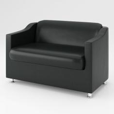 Sofá Namoradeira Tilla Confortável Courino Cor:Preto