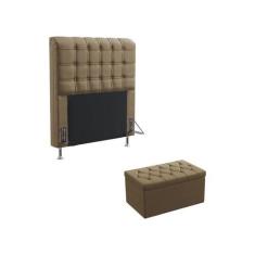 Kit Cabeceira Estofada Para Cama Box Dama 90 Para Cama de Solteiro e C