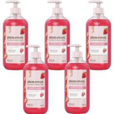 Kit 5 Sabonete Gel Morango Delicada e Fascinante 500 ml Hidramais