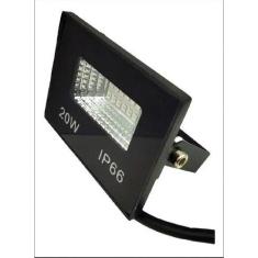 Refletor Led Holofote 20w Bivolt A Prova D'água Branco Frio