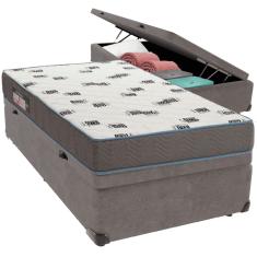Cama Box Baú e Colchão Light Espuma D33 Solteiro Ortobom