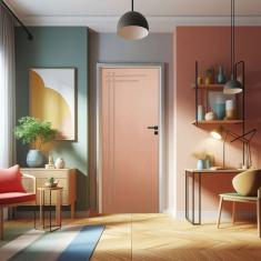 Porta de Madeira Maciça 210x110cm Friso 06 Angelim