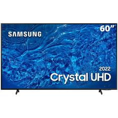 Smart TV 60" Crystal UHD 4K Samsung 60BU8000, Painel Dynamic Crystal Color, Design slim, Tela sem limites, Alexa built in, Controle Remoto Único