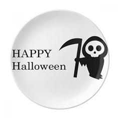Prato decorativo de Halloween Happy Ghost Fear de porcelana Salver louça de jantar