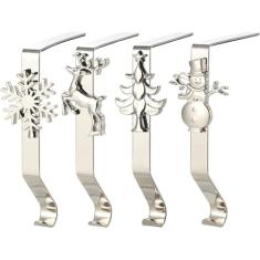 Suportes de meia para manto antiderrapante design vintage gancho de metal de natal cabide de mesa clipe de lareira para enfeites guirlanda guirlanda presentes decoração de festa 5 pacotes/624 (Size :