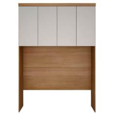 Guarda Roupa Rizon Módulo Aéreo Casal 4 Portas Novo Horizonte Cor Cumaru Fendy