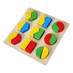 Brinquedo Educativo Madeira Encaixe Formas 18 Peças 18x18cm - WoodToys