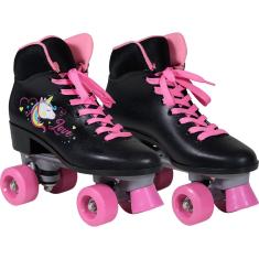 Bel - Patins Quad Love Unicórnio Preto Tam. 35