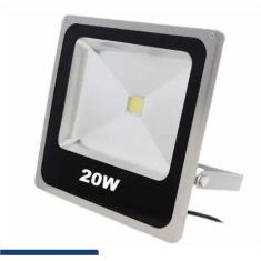 Refletor Led Holofote 20w Bivolt A Prova D'água Branco Frio