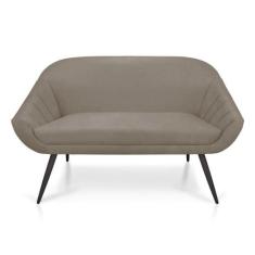 Namoradeira Suede Marrom de Ferro - DROSSI