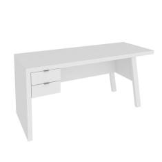Escrivaninha Escritório 2 Gavetas 163x74,5x60 cm Branco - Tecnomobili
