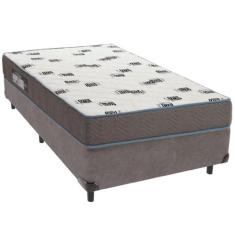 Cama Box e Colchão Light Espuma D33 Solteiro Ortobom,  Cinza