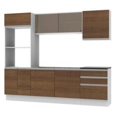 Cozinha Acordes Glamy Armário Torre Balcão MDF Rustic Madesa