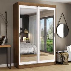 Guarda-roupa 2 Portas de Correr de Espelho 2 Gavetas Madesa