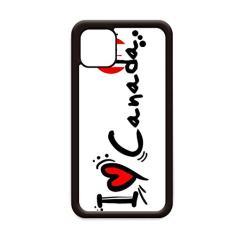 Capa I Love Canada Word Flag Heart para iPhone 12 Pro Max para Apple Mini Mobile Case Shell
