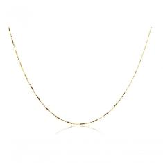 Colar Com Corrente De Bolinha E Palito Folheado Em Ouro 18k