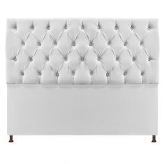 Cabeceira Sofia 195 Cm King Size Suede Branco