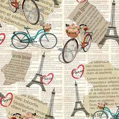 Papel de Parede Vintage Jornal Paris 57x270cm