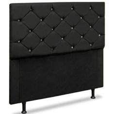 Cabeceira Casal Alemanha 140 CM Suede Preto - D A Decor