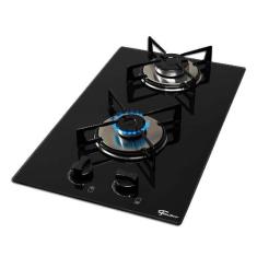 Cooktop a Gás Fischer 2 Bocas Loft com Supervisor de Chama Mesa Vidro 
