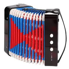 Acordeão Infantil, Instrumento Musical de Acordeão de Controle de 10 Teclas, Brinquedo Educacional para Crianças, Estudantes Iniciantes, Acordeão de Botão Fácil de Tocar para