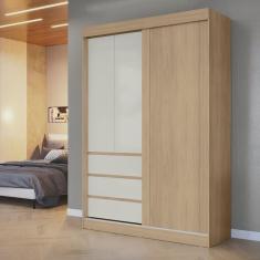 Guarda-roupa Casal Bagda 3 Portas 3 Gavetas