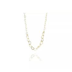 Tornozeleira com Corrente de Corações Pequenos Folheado em Ouro 18k - 