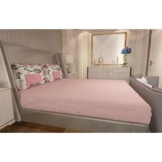 Jogo de Lençol Zono Enxovais Cama Queen 3 Peças Malha 100% Algodão Atlas - Rosado