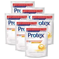 Kit Refil Sabonete Líquido Protex Nutri Protect Vitamina E 200ml com 6 unidades