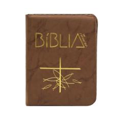 Bíblia de Aparecida - Bolso zíper flexível marrom